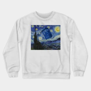 Starry Night Tardis Crewneck Sweatshirt
